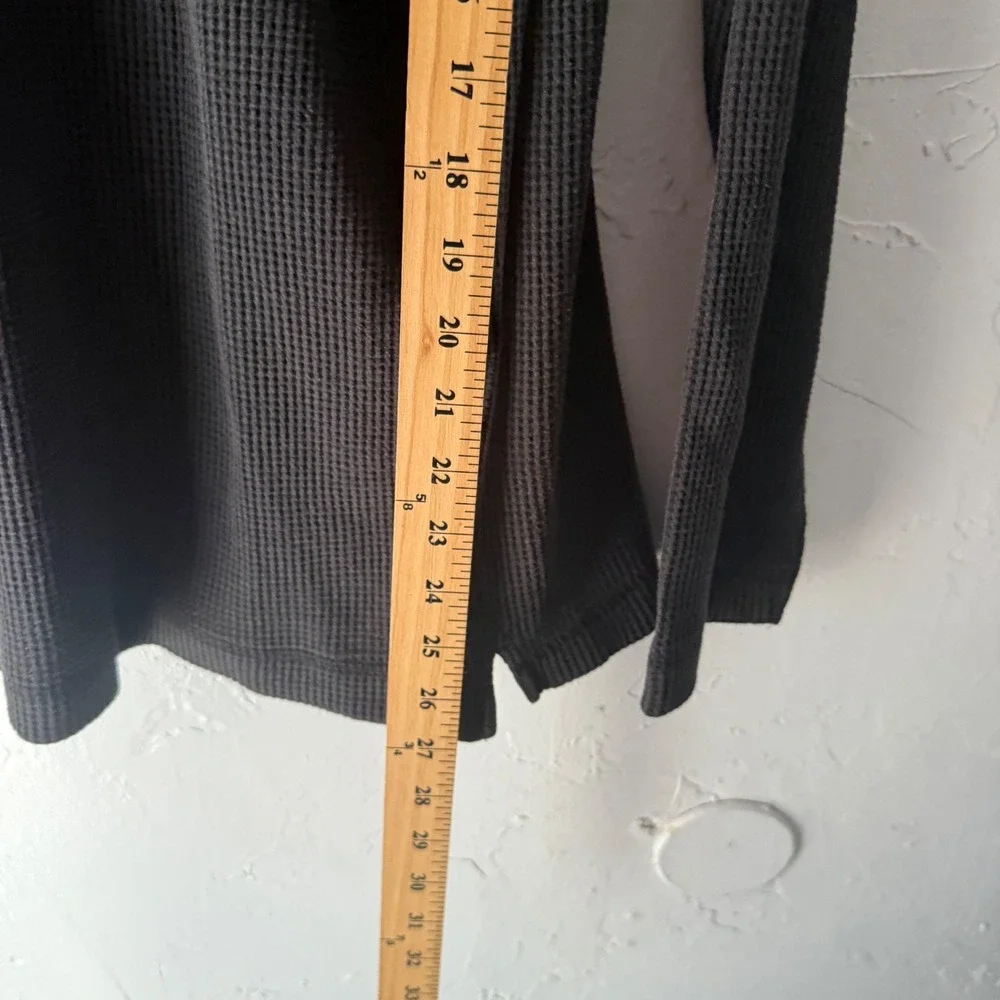 Columbia Mens Waffle Knit Long Sleeve Henley Shirt‎ Charcoal Gray Size M